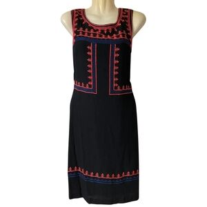 Gianni Bini Women's Embroidered Dress Size S Black Multicolor Sleeveless NWOT